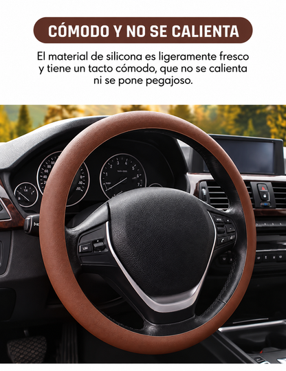 🚗 FUNDA DE SILICONA PREMIUM PARA VOLANTE ✨