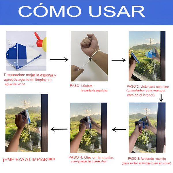MAGNICLEAN: LIMPIADOR DE VENTANAS MAGNÉTICO✨🧽