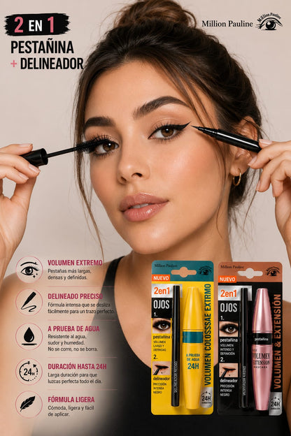 PESTAÑINA + DELINEADOR PARA MIRADA PERFECTA 👁️✨