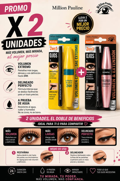 PESTAÑINA + DELINEADOR PARA MIRADA PERFECTA 👁️✨