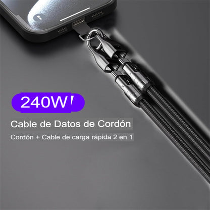 🚀 ULTRA-CHARGE: CABLE 2 EN 1 CORDÓN MÁS CARGADOR🚀
