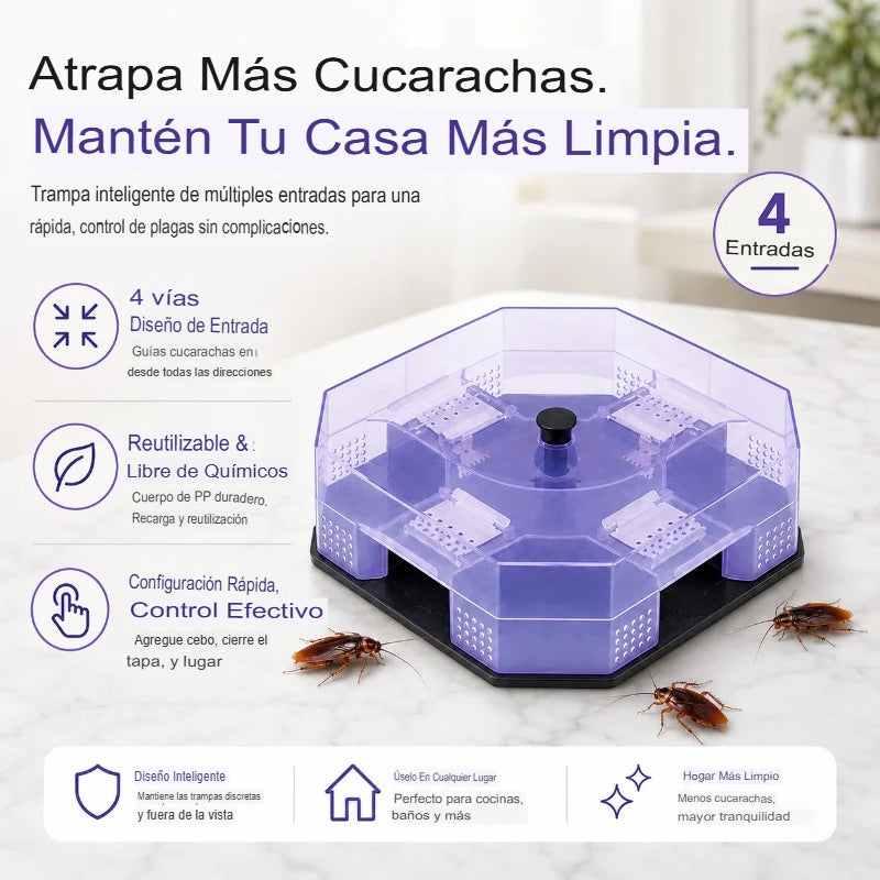 TRAMPA DE CUCARACHAS ANTIESCAPE 🪳🚫