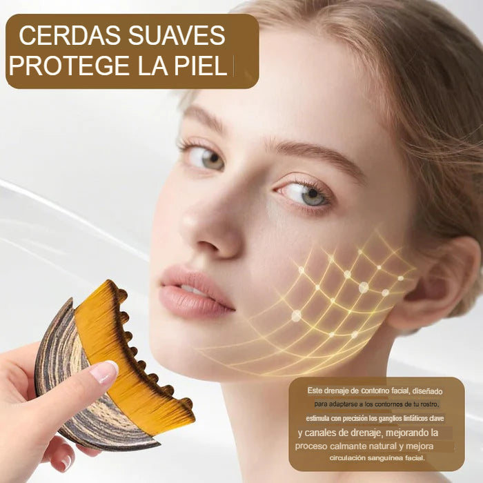 DRENAFACE SET X 2: CEPILLOS DE DRENAJE LINFÁTICO FACIAL🌿💧