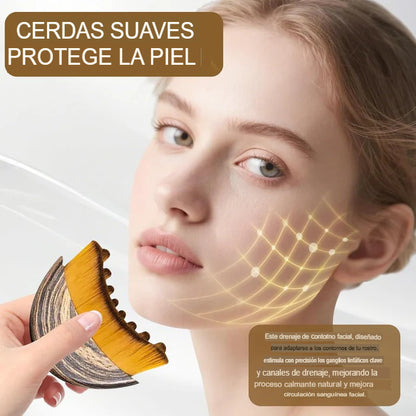 DRENAFACE SET X 2: CEPILLOS DE DRENAJE LINFÁTICO FACIAL🌿💧