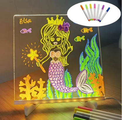 GLOW BOARD: PIZARRA LED + MARCADORES BORRABLES ✨🖊️