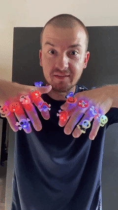 SET X 10 ANILLOS LUMINOSOS HALLOWEEN💍🎃