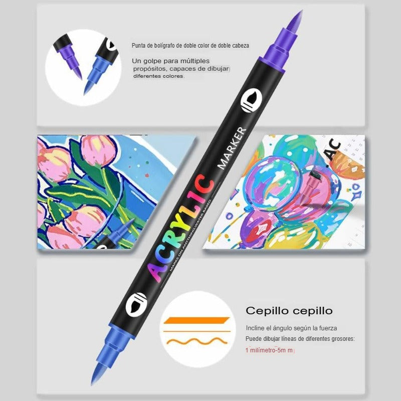 COLORARTPRO: SETX12 ROTULADORES ACRILICOS 🎨🖊️