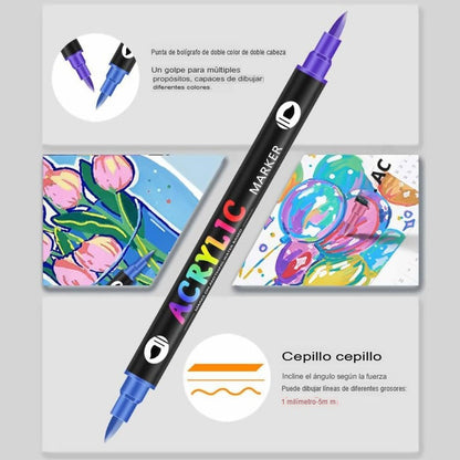 COLORARTPRO: SETX12 ROTULADORES ACRILICOS 🎨🖊️
