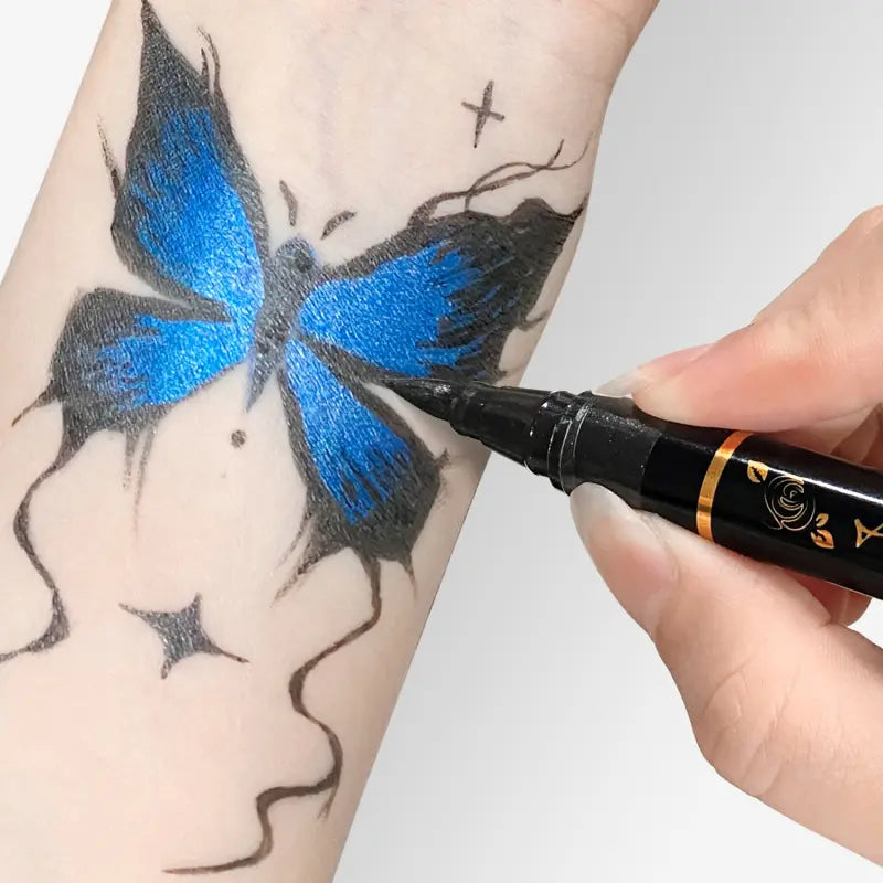 SET X10 MARCADORES DE TATUAJE TEMPORAL 🎨✨