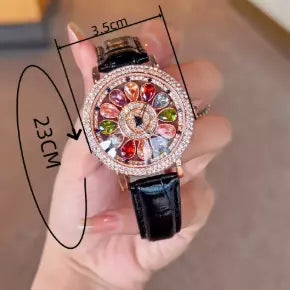 CRYSTAL WATCH: RELOJ GIRATORIO CON CRISTALES 💎⌚