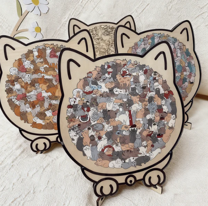 🧩CAT PUZZLE: ROMPECABEZA MADERA DE GATO 😺 🐾