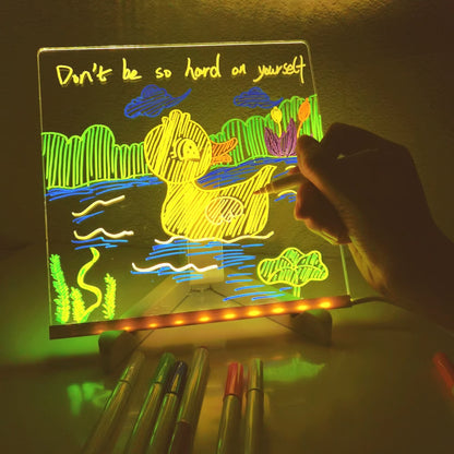 GLOW BOARD: PIZARRA LED + MARCADORES BORRABLES ✨🖊️