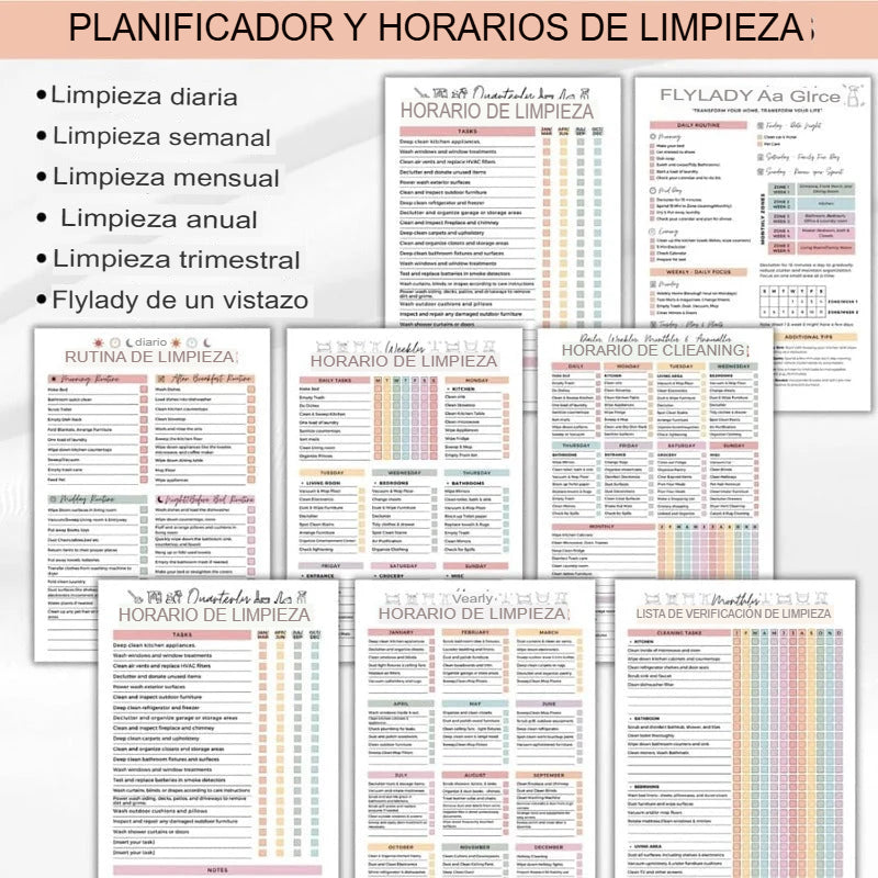 CUADERNO PLANIFICADOR DE LIMPIEZA 🏡📝