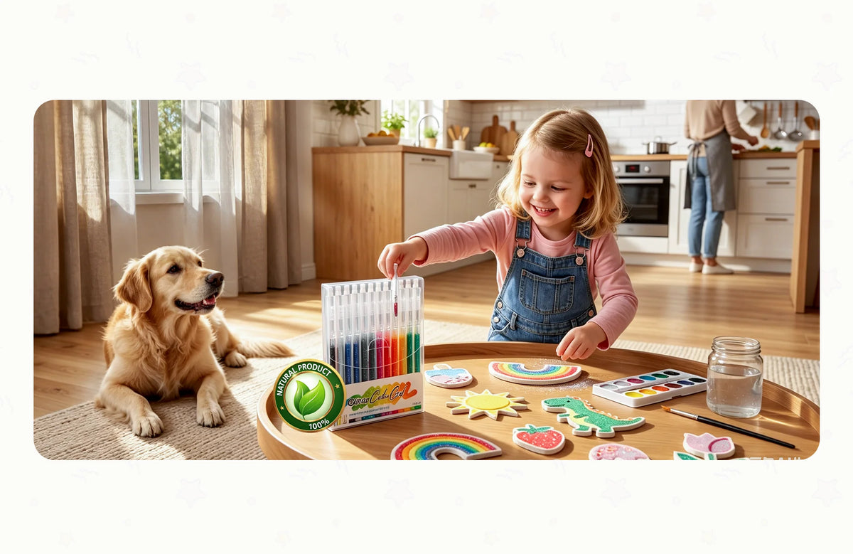 KIT X8 MARCADORES CON BRILLANTES ✨🖍️