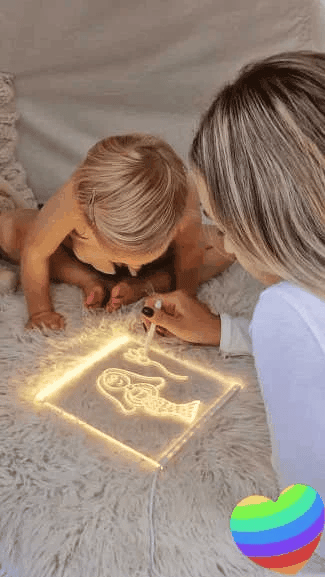 GLOW BOARD: PIZARRA LED + MARCADORES BORRABLES ✨🖊️
