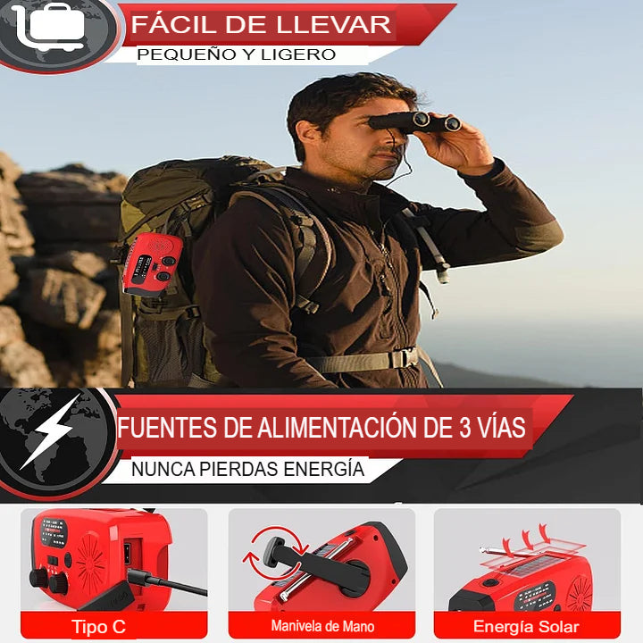 POWERWAVE: RADIO CON LINTERNA Y POWERBANK 📻🔦⚡