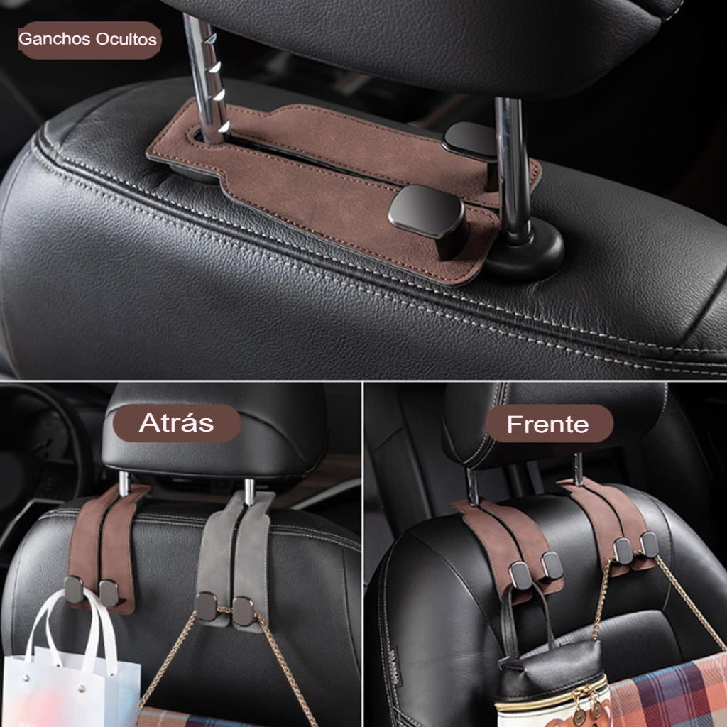 AUTOHANG: X2 COLGADOR CUERO CARRO👜
