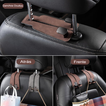 AUTOHANG: X2 COLGADOR CUERO CARRO👜
