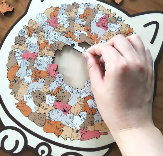 🧩CAT PUZZLE: ROMPECABEZA MADERA DE GATO 😺 🐾
