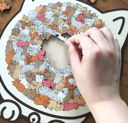 🧩CAT PUZZLE: ROMPECABEZA MADERA DE GATO 😺 🐾