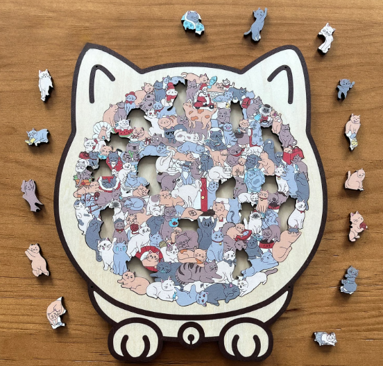 🧩CAT PUZZLE: ROMPECABEZA MADERA DE GATO 😺 🐾