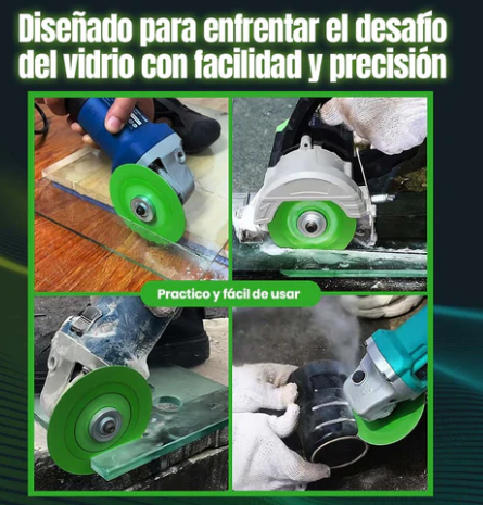 CUTMASTER-GLASS: DISCO DE CORTE PARA VIDRIO X3 🔧🔵