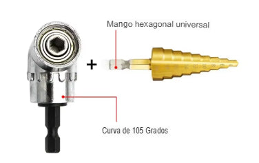 TORQUETOOL: DESTORNILLADOR ANGULAR PARA TALADRO X2 UNIDADES 🔧🔄