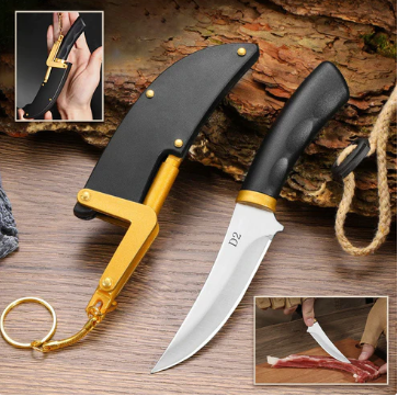 SURVIVAL CUT: CUCHILLO PORTÁTIL CON FUNDA 🔪🔥