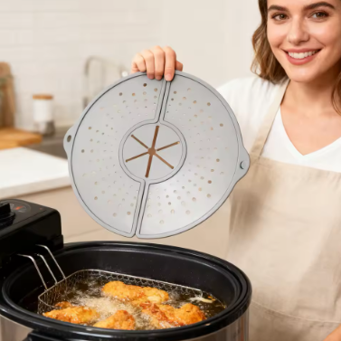 CLEAN COOK: TAPA OLLA PLEGABLE ANTISALPICADURAS🍳