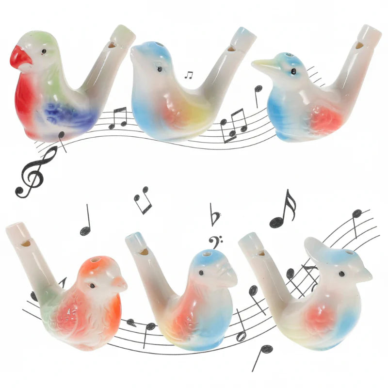 🐦 BIRDS MELODY: KIT X 6 SILBATOS TIPO PÁJARO🐦