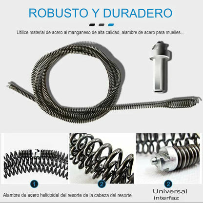 🛠️ DRAIN-MASTER: CABLE DESTAQUEADERO DE 2 METROS🛠️