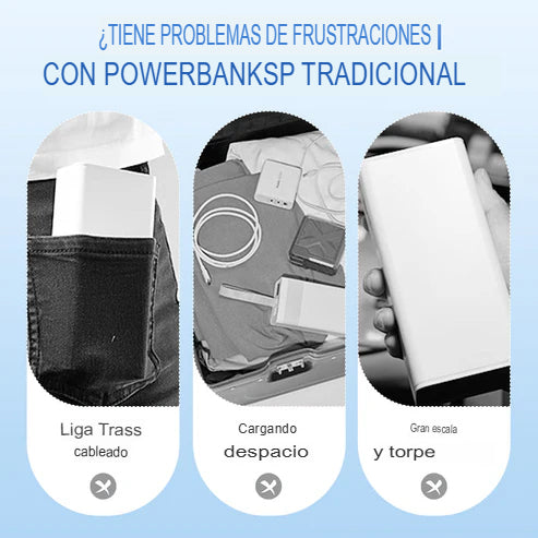 🔋 MINICHARGER: MINI POWERBANK 3300MAH LIGHTING Y TIPO C