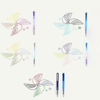 MULTICOLOR: PACK X 6 BOLIGRAFOS MULTIFUNCIÓN🖍️