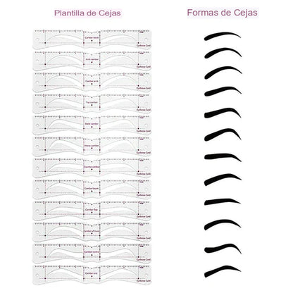BROWMASTER: SET X12 PLANTILLAS DE CEJAS 🌟