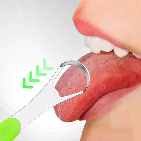 BREATHCARE: SET X3 LIMPIADORES DE LENGUA DE ACERO INOXIDABLE👅