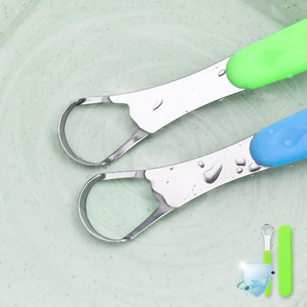 BREATHCARE: SET X3 LIMPIADORES DE LENGUA DE ACERO INOXIDABLE👅