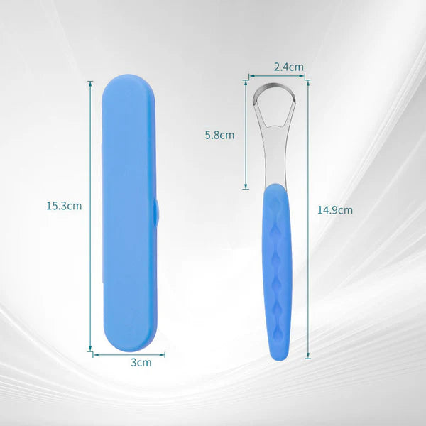 BREATHCARE: SET X3 LIMPIADORES DE LENGUA DE ACERO INOXIDABLE👅