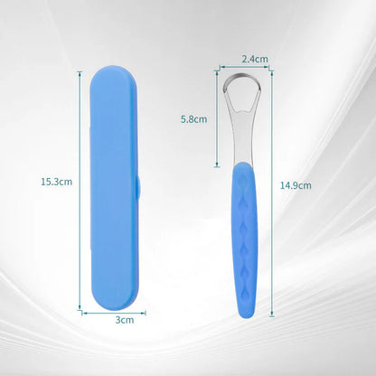 BREATHCARE: SET X3 LIMPIADORES DE LENGUA DE ACERO INOXIDABLE👅