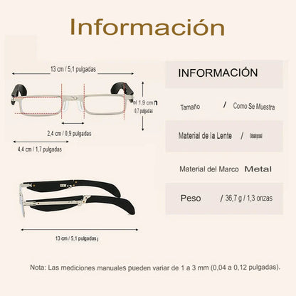 READ PRO: GAFAS DE LECTURA PLEGABLES CON FILTRO DE LUZ AZUL Y ESTUCHE 👓