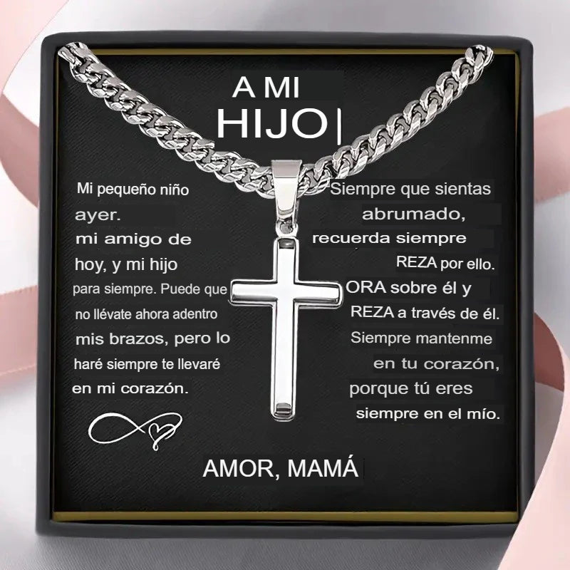 🛡️ ETERNALSTEEL: CADENA CON DIJE DE CRUZ EN ACERO INOXIDABLE 🛡️