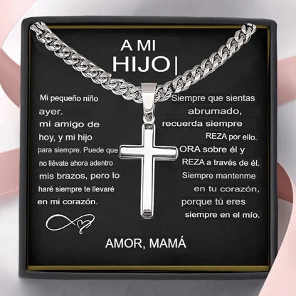 🛡️ ETERNALSTEEL: CADENA CON DIJE DE CRUZ EN ACERO INOXIDABLE 🛡️