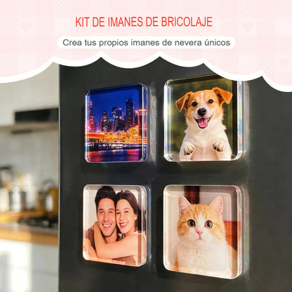 PHOTO MAGNET: KIT X5 IMANES DE ACRÍLICO PARA FOTOS 🔥🧲