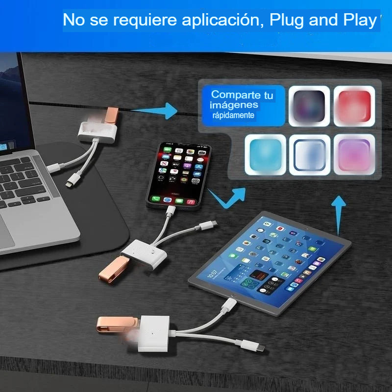 CONVERTIDOR 3 EN 1 PARA MEMORIAS DE CELULAR 📱💾