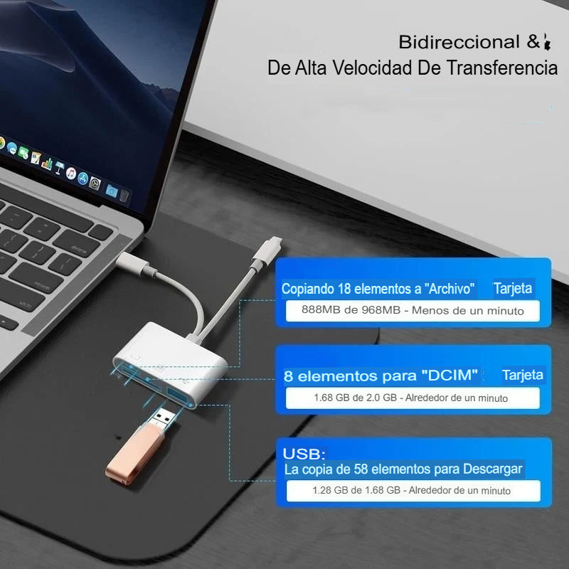 CONVERTIDOR 3 EN 1 PARA MEMORIAS DE CELULAR 📱💾