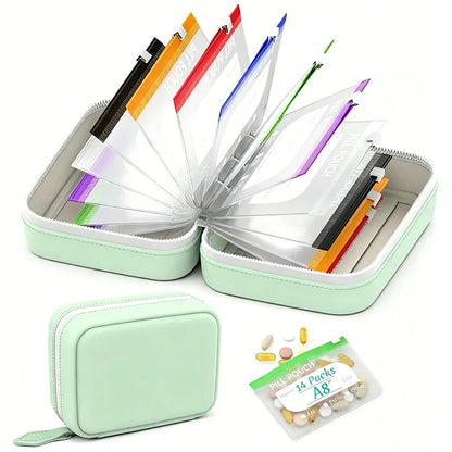 PILL BOX: ORGANIZADOR PLEGABLE DE VITAMINAS Y PASTILLAS ✨👜
