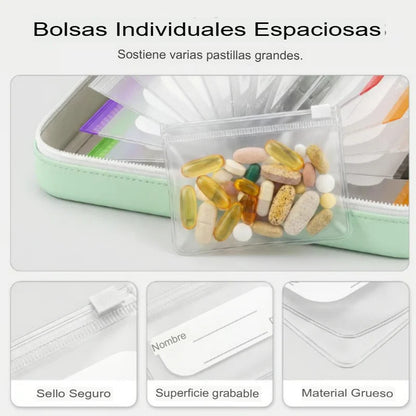 PILL BOX: ORGANIZADOR PLEGABLE DE VITAMINAS Y PASTILLAS ✨👜