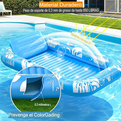 COLCHÓN FLOTANTE INFLABLE 🌊🏖️