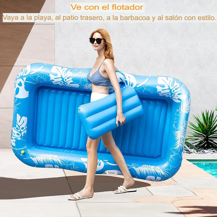 COLCHÓN FLOTANTE INFLABLE 🌊🏖️