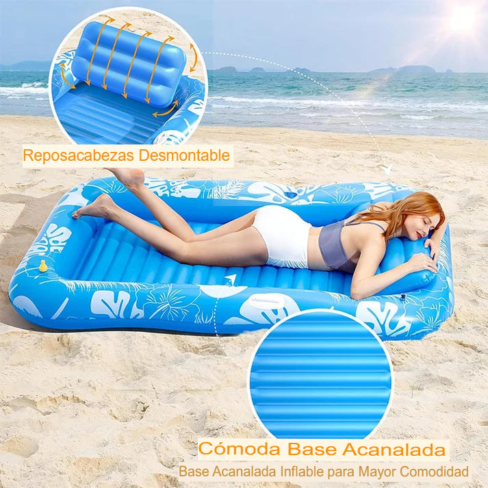 COLCHÓN FLOTANTE INFLABLE 🌊🏖️