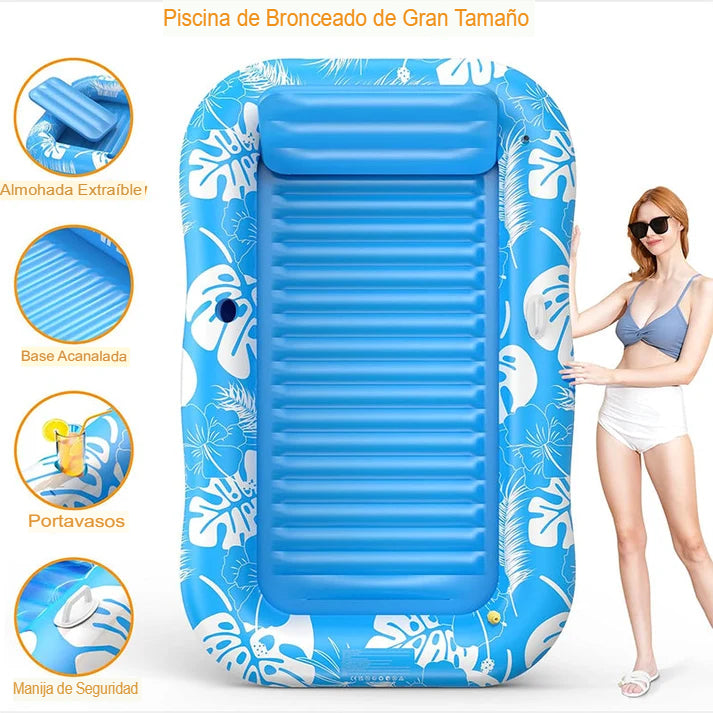 COLCHÓN FLOTANTE INFLABLE 🌊🏖️